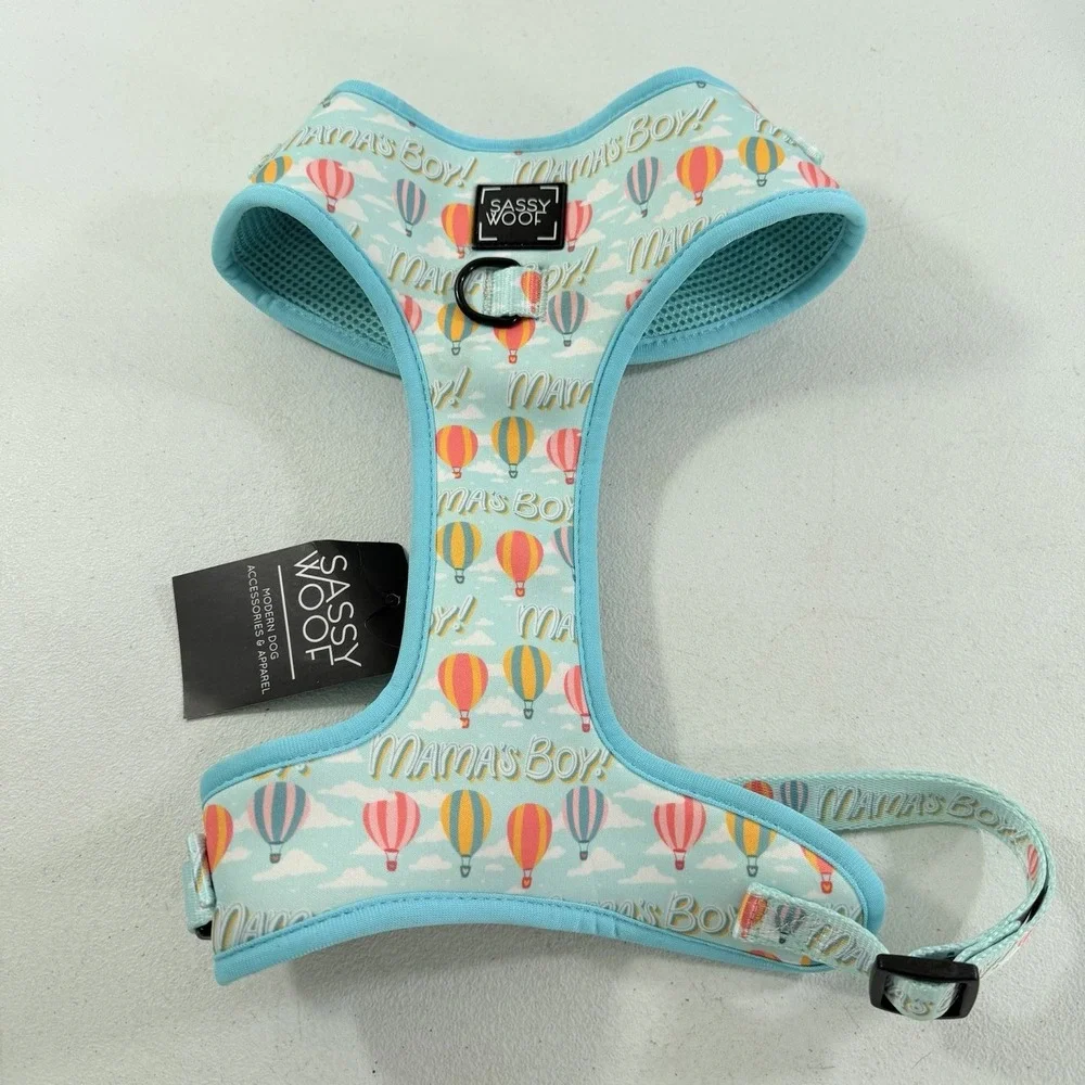 Sassy Woof Mama's Boy Blue Adjustable Dog Harness Size XL NEW‎ WITH TAGS NWT